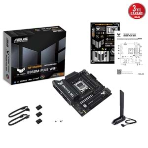 Asus TUF GAMING B850M-PLUS WIFI AMD B850 AM5 8000 MHz (OC) DDR5 Soket AM5 mATX Anakart