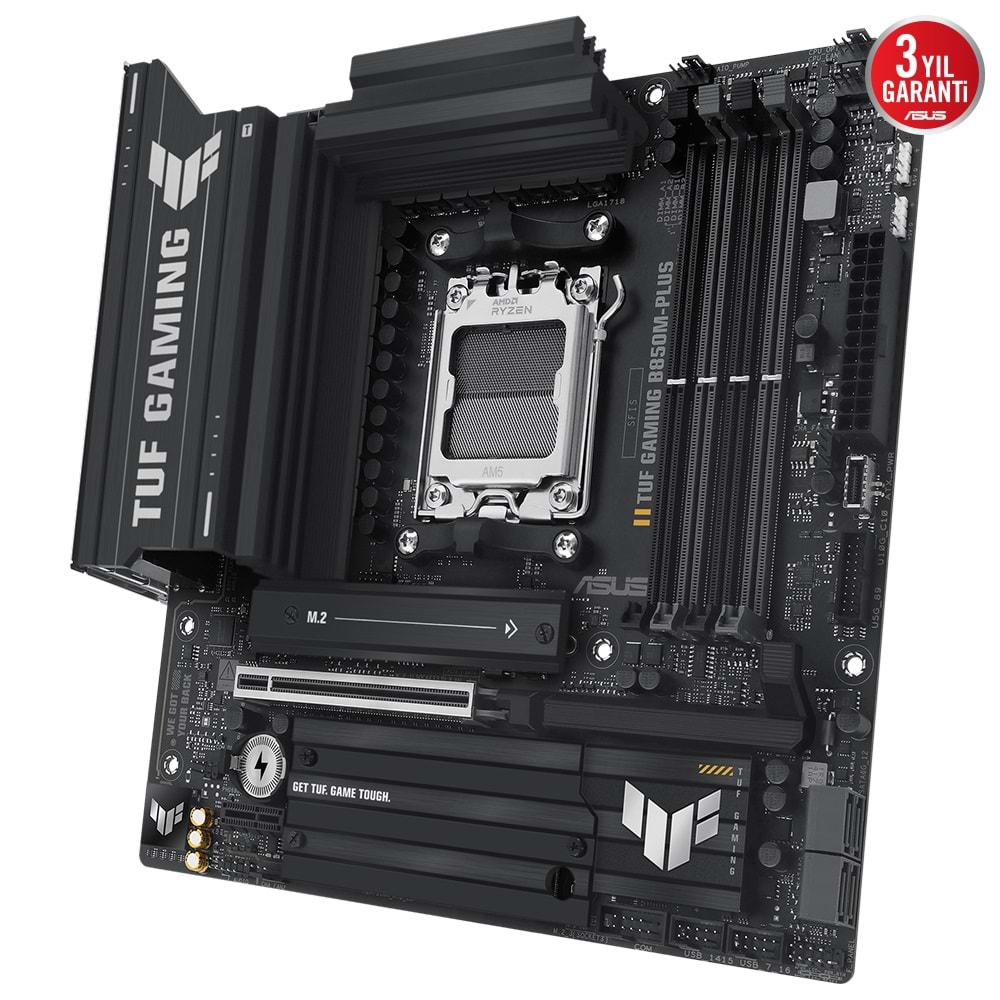 Asus Tuf Gaming B850M-PLUS AMD B850 AM5 8000 MHz (OC) DDR5 Soket AM5 mATX Anakart