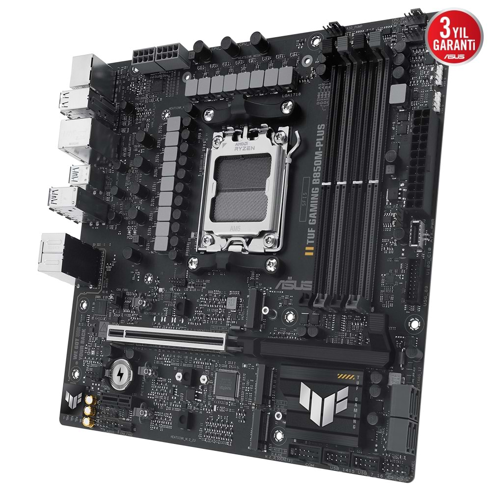 Asus Tuf Gaming B850M-PLUS AMD B850 AM5 8000 MHz (OC) DDR5 Soket AM5 mATX Anakart