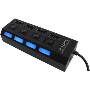 4 Port Usb 2.0 Hub Çoğaltıcı Çoklayıcı Switch Işıklı Anahtarlı