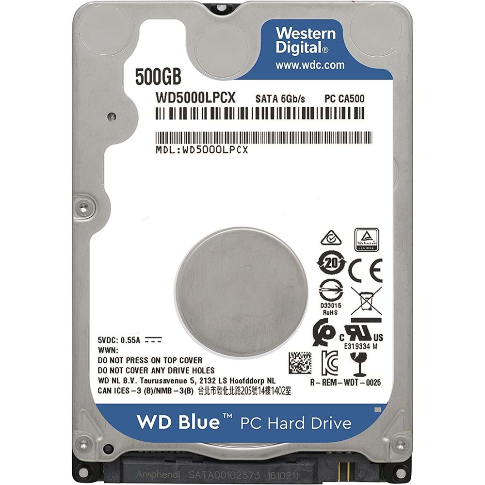 WD Blue 500GB 5400RPM Sata3 16Mb Cache 2.5