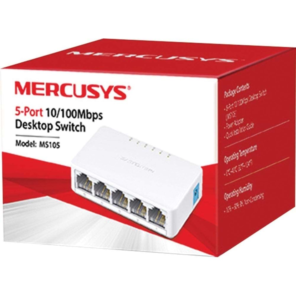 Mercusys MS105, 5-Port 10/100 Mbps Desktop Switch