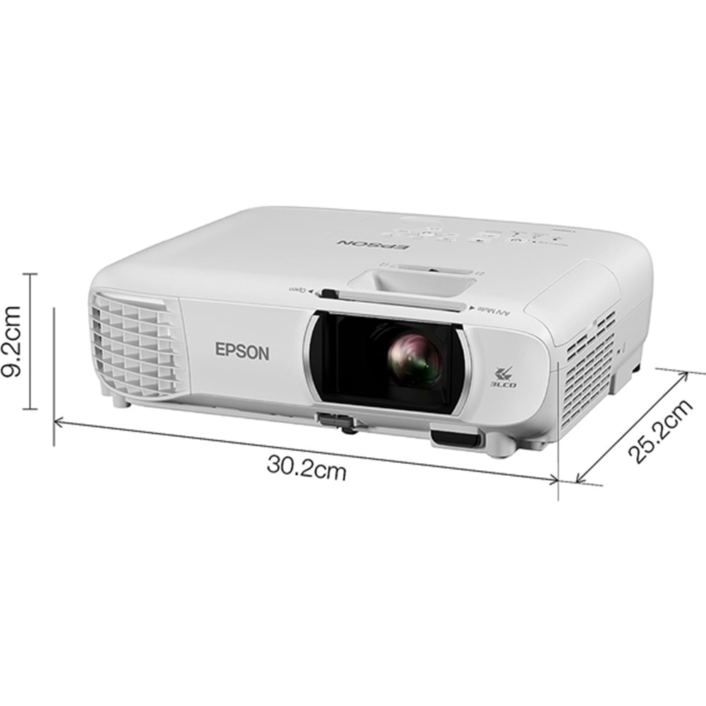 Epson EH-TW750 3LCD Projektör (Full HD 1920 x 1080p, 3.400 Lümen Beyaz ve Renk Parlaklığı 3.400 Lümen, Kontrast Oranı 16.000:1, Miracast, WiFi, HDMI)