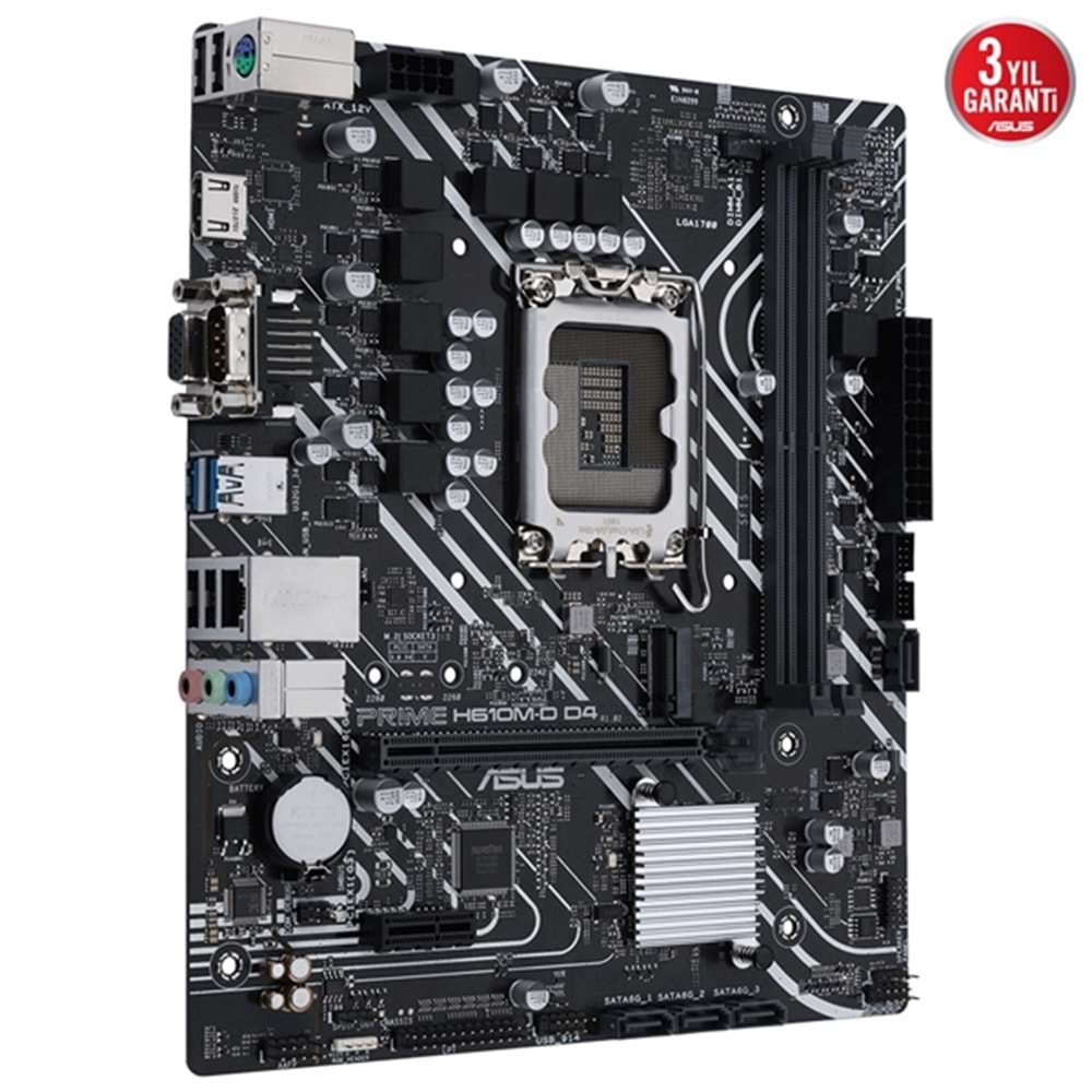 Asus Prime H610M-D D4 B610 DDR4 M.2 HDMI/VGA PCI 4.0 1700p Anakart