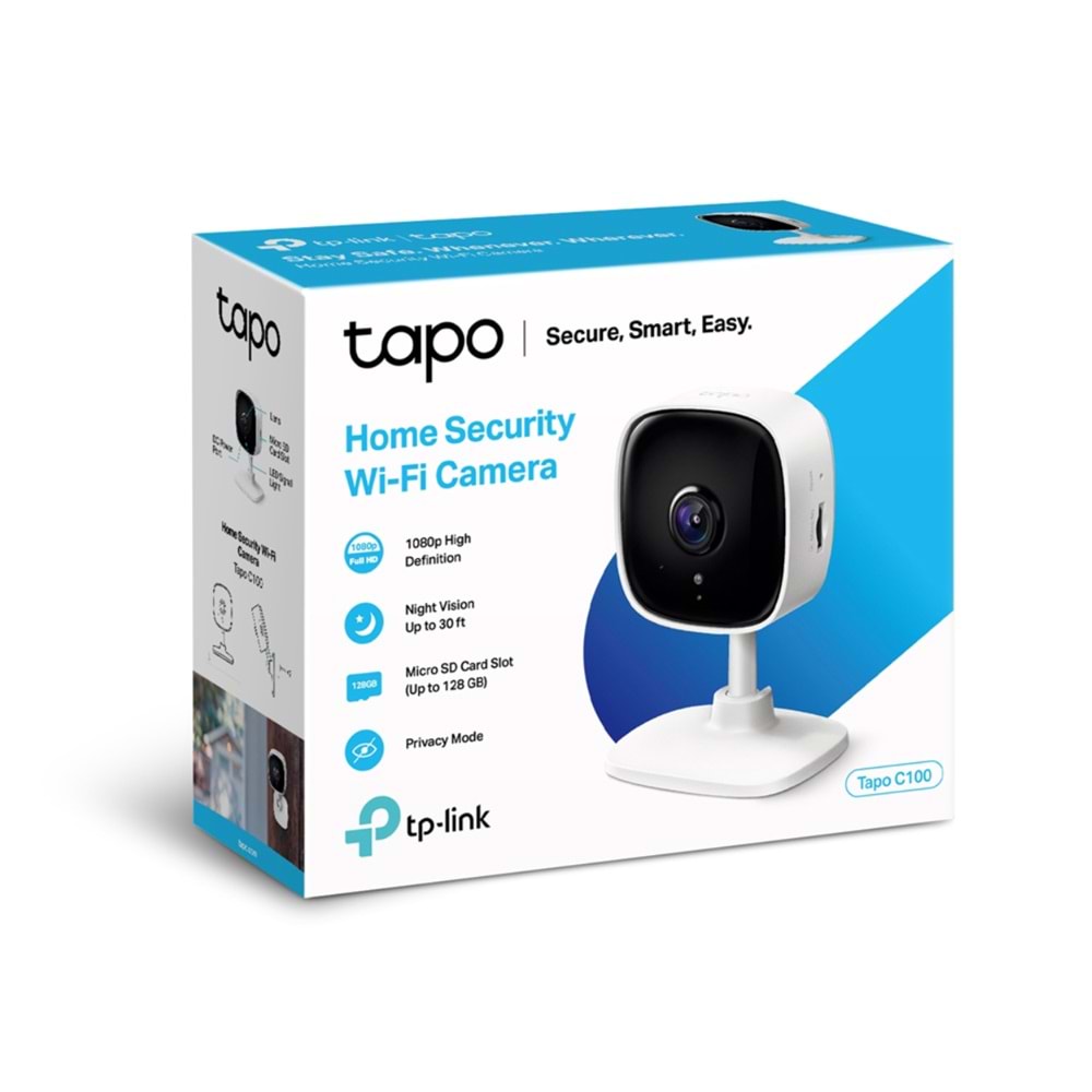 TP-Link Tapo C100 Wi-Fi FHD 1080P Ev Güvenlik Kamerası