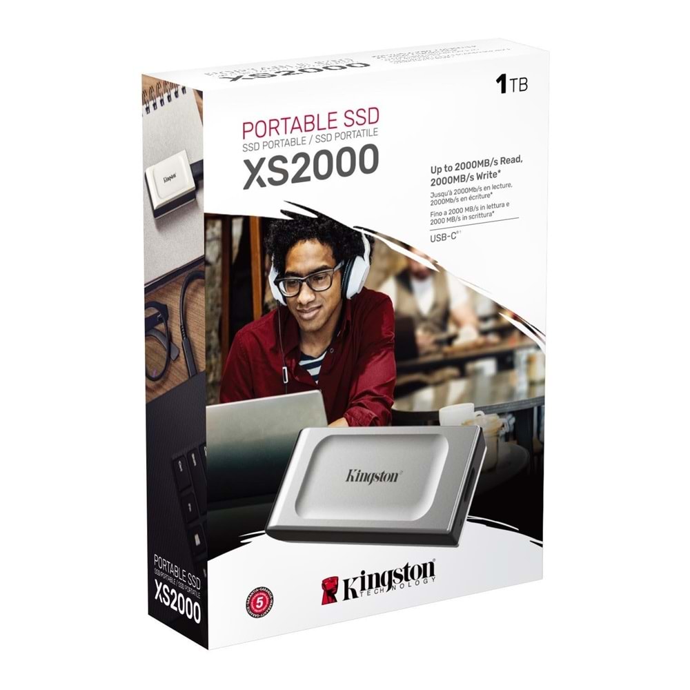 Kingston SXS2000/500G 500 GB 2000 MB/S USB 3.2 Type-C Taşınabilir SSD Gri