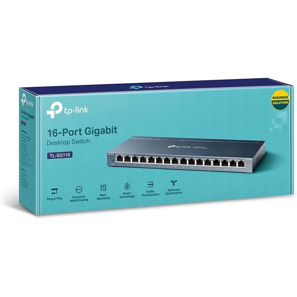 TP-Link TL-SG116, 16-Port 10/100/1000 Mbps Gigabit Ethernet Switch
