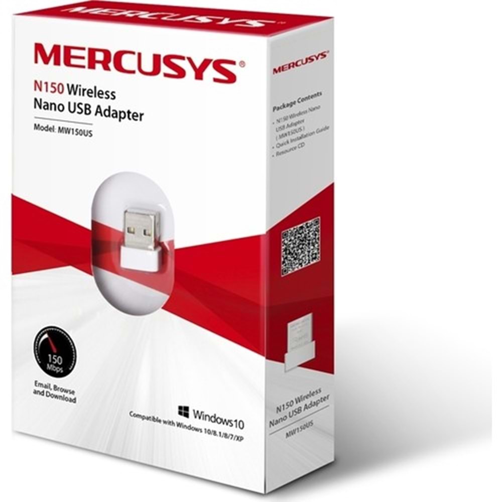Mercusys MW150US N150 Mbps Wireless Nano USB Adapter