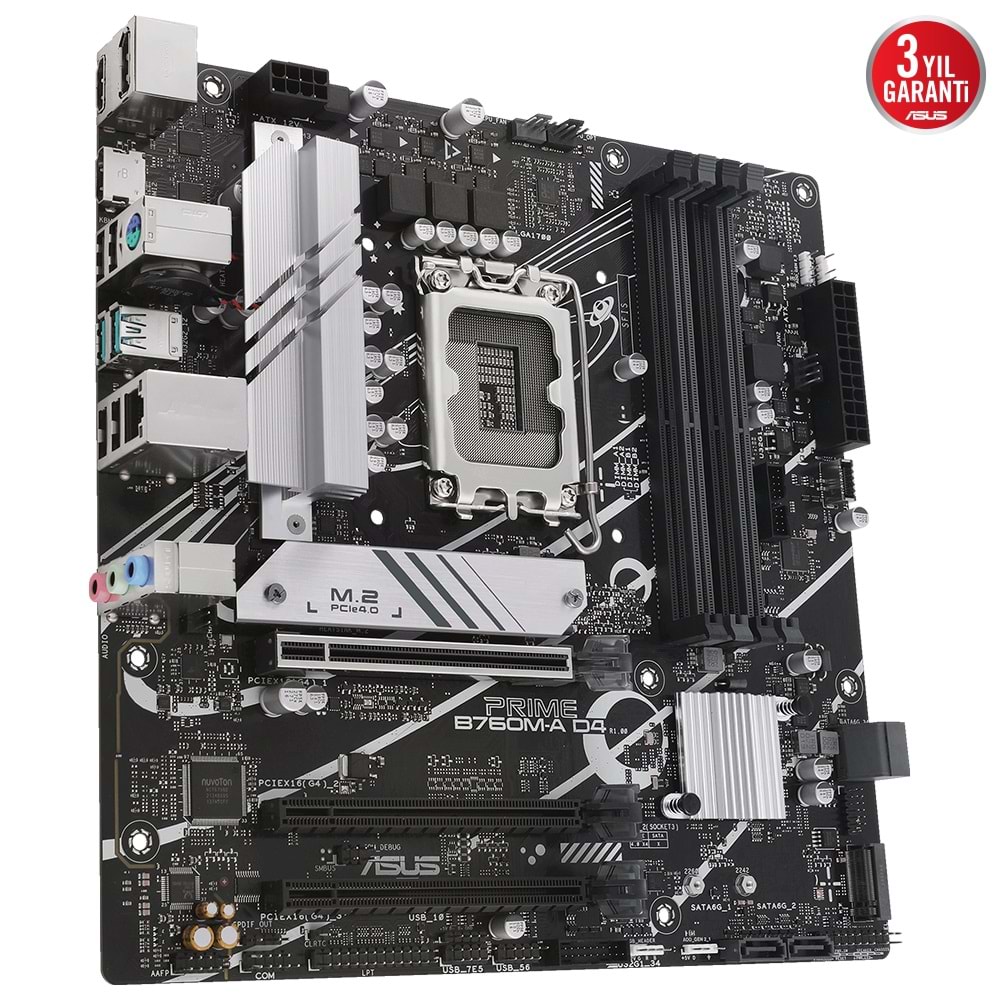 Asus Prime B760M-A D4 Intel B760 5333 MHz (OC) DDR4 Soket 1700 mATX Anakart
