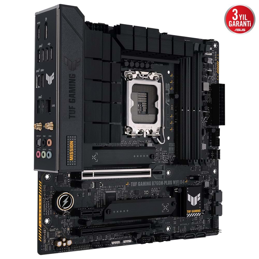 Asus TUF Gaming B760M-Plus WIFI D4 Intel B760 5333 MHz (OC) DDR4 Soket 1700 mATX Anakart