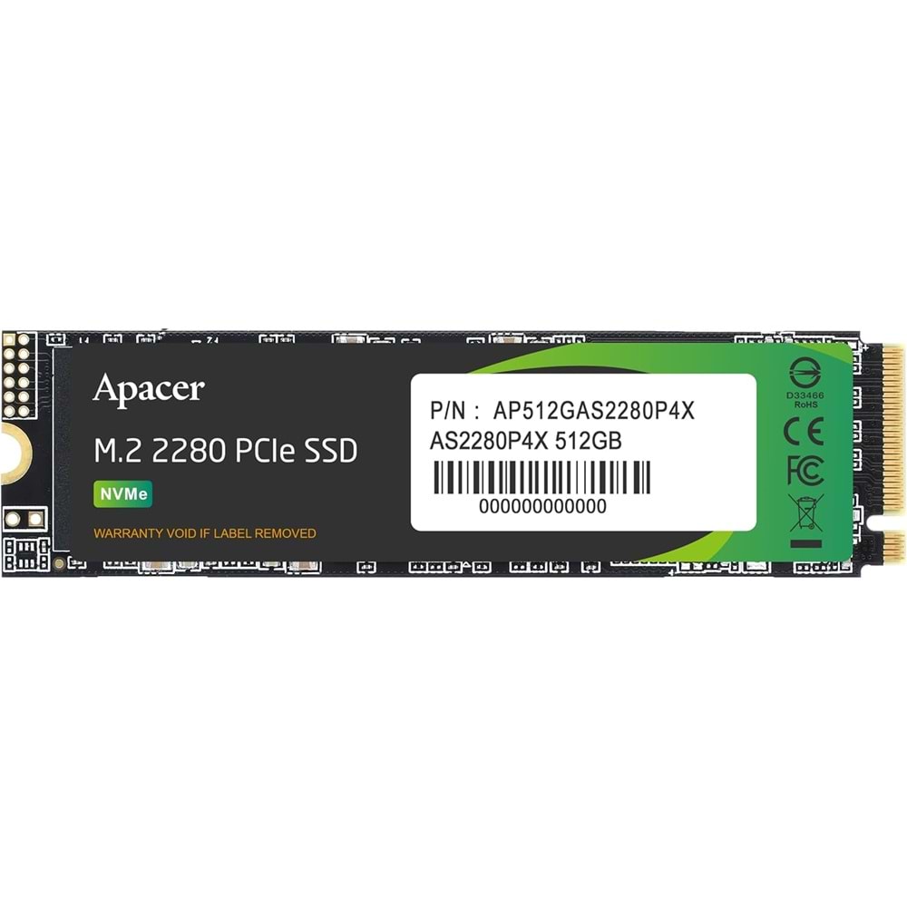 Apacer AP512GAS2280P4X-1 512 GB M.2 PCIe NVMe Gen3 SSD