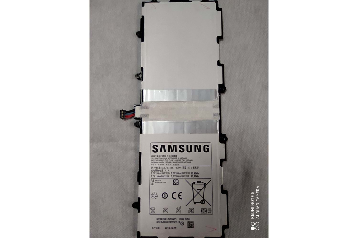 Samsung N8000 N8013 N8010 Pil Batarya SP3676B1A Çıkma Orjinal