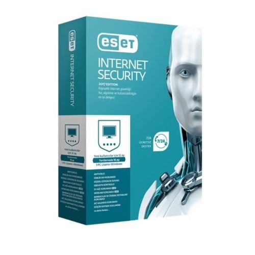 ESET Internet Security v10 1 Kullanıcı 1 YIL Kutu Lisans