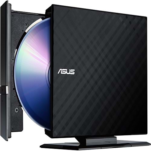 Asus 8x SDRW-08D2S-U USB 2.0 Slim Harici DVD Yazıcı Siyah