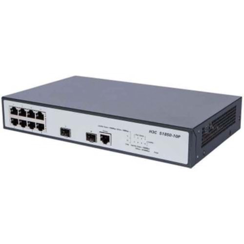 H3C S1850-10P 8 Port 10/100/1000 2xSFP Web Yönetilebilir Switch (9801A1Q6)