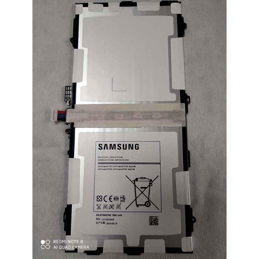 Samsung EB-BT800FBE Tab S 10.5 T800 Tablet Batarya Pil Çıkma Orjinal
